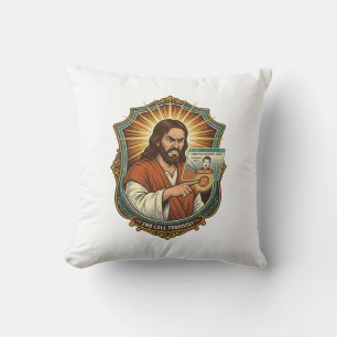 Jesus Accidental Video Call Dial Social Media Pani Cushion