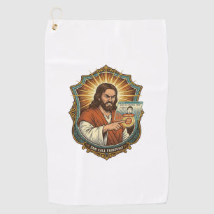 Jesus Accidental Video Call Dial Social Media Pani Golf Towel