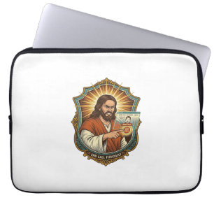 Jesus Accidental Video Call Dial Social Media Pani Laptop Sleeve
