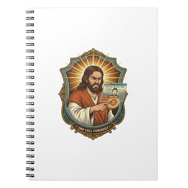 Jesus Accidental Video Call Dial Social Media Pani Notebook (Front)