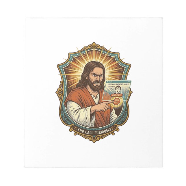 Jesus Accidental Video Call Dial Social Media Pani Notepad (Front)