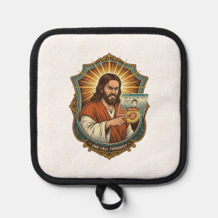 Jesus Accidental Video Call Dial Social Media Pani Pot Holder