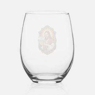 Jesus Accidental Video Call Dial Social Media Pani Stemless Wine Glass