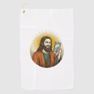 Jesus Accidental Video Instead Of Photo Camera Fai Golf Towel