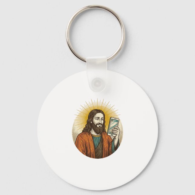 Jesus Accidental Video Instead Of Photo Camera Fai Key Ring (Front)
