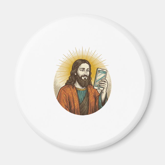 Jesus Accidental Video Instead Of Photo Camera Fai Magnet (Front)