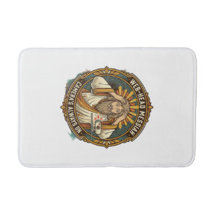 Jesus Accidental Video On Bedhead Morning Meeting  Bath Mat