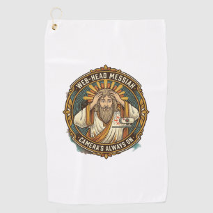 Jesus Accidental Video On Bedhead Morning Meeting Golf Towel