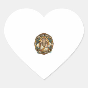 Jesus Accidental Video On Bedhead Morning Meeting Heart Sticker