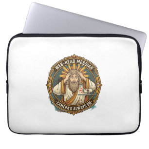 Jesus Accidental Video On Bedhead Morning Meeting  Laptop Sleeve