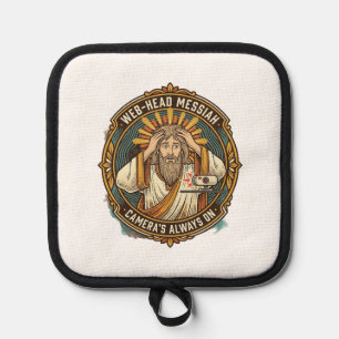 Jesus Accidental Video On Bedhead Morning Meeting Pot Holder