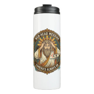 Jesus Accidental Video On Bedhead Morning Meeting  Thermal Tumbler