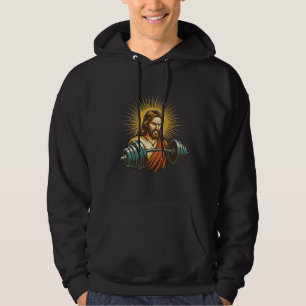 Jesus Accidentally Adding Too Much Weight Gym Fail Hoodie