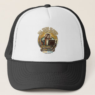 Jesus Accidentally Closed All Browser Tabs Panic T Trucker Hat