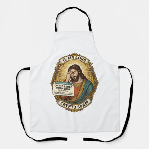 Jesus Added Spam Crypto Group Chat Annoyance Humou Apron