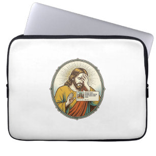 Jesus Added To Story Instead Direct Message Social Laptop Sleeve