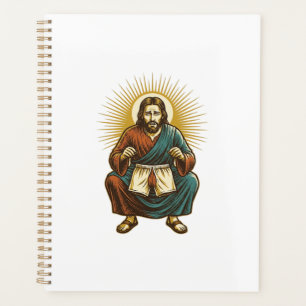 Jesus Adjusting Uncomfortable Wedgie Mid Squat Gym Planner