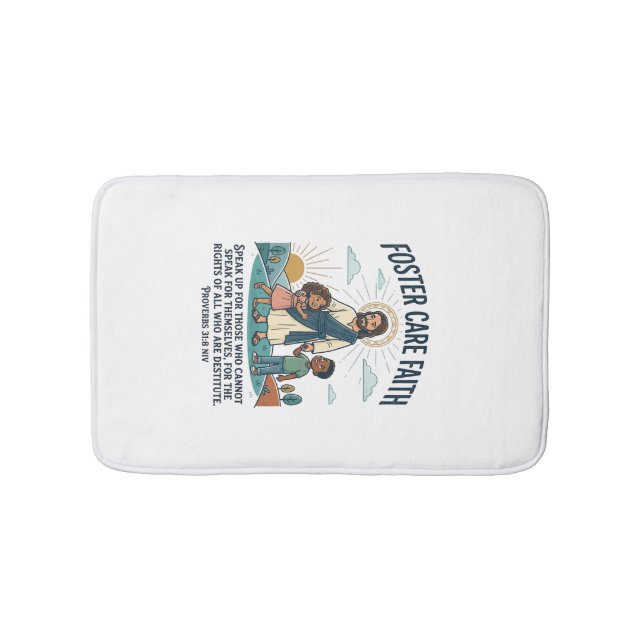 Jesus Adoption Foster Care Graphic Tee Christian A Bath Mat (Front)