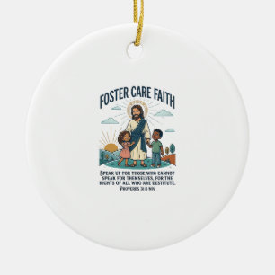 Jesus Adoption Foster Care Graphic Tee Christian A Ceramic Tree Decoration