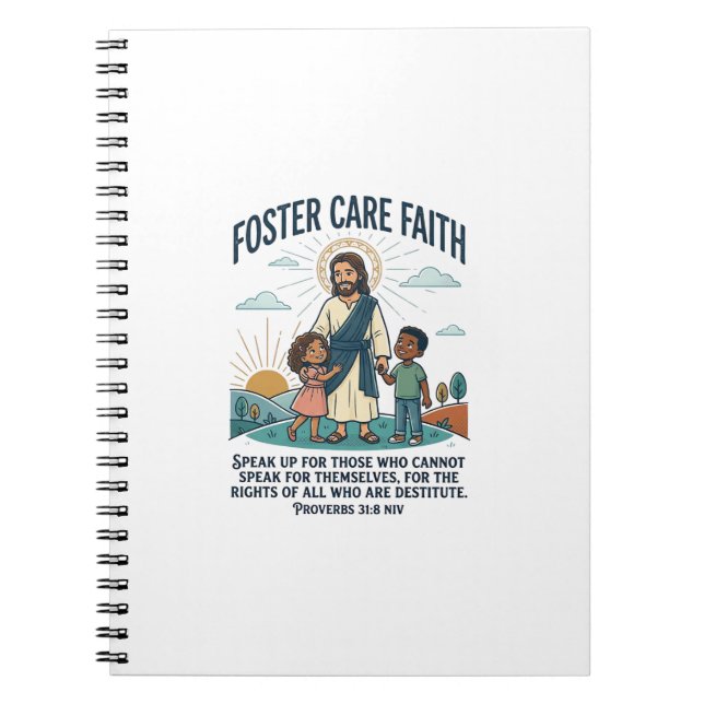 Jesus Adoption Foster Care Graphic Tee Christian A Notebook (Front)