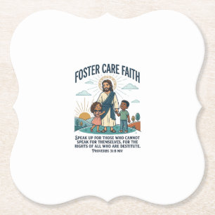 Jesus Adoption Foster Care Graphic Tee Christian A Paper Coaster