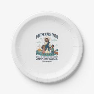 Jesus Adoption Foster Care Graphic Tee Christian A Paper Plate
