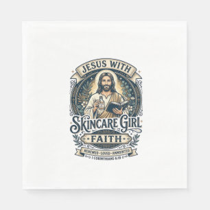 Jesus Aesthetician Skincare Vintage Shirt Christia Napkin