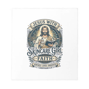 Jesus Aesthetician Skincare Vintage Shirt Christia Notepad
