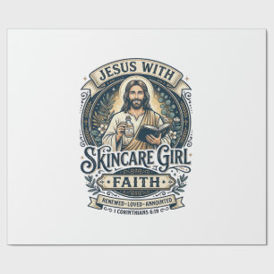 Jesus Aesthetician Skincare Vintage Shirt Christia Wrapping Paper