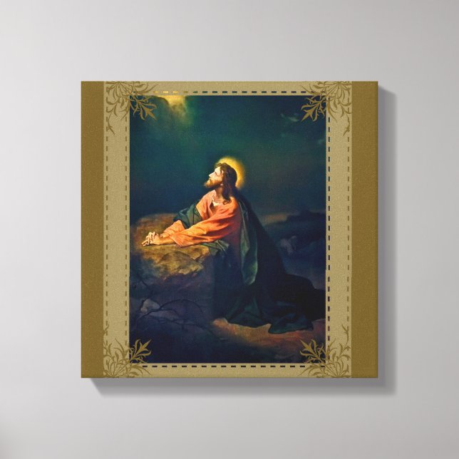 Jesus Agony in the Garden Canvas Print (Front)