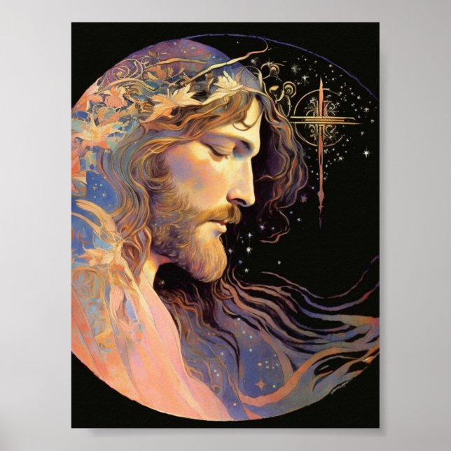 Jesus AI Generated Art Poster (Front)