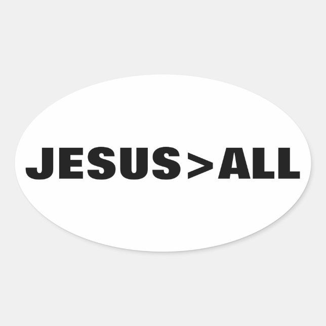 JESUS>ALL OVAL STICKER (Front)