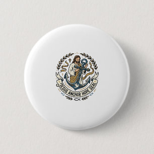 Jesus Anchor Hope Seal Jesus Anchor Hope Seal Chri 6 Cm Round Badge