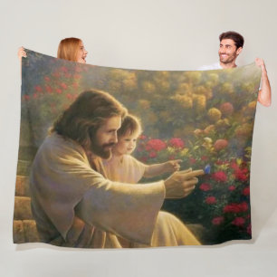 JESUS and BABY Fleece Blanket