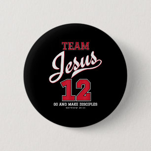 Jesus And Baseball Team Jesus Christian T Shirt_3 6 Cm Round Badge