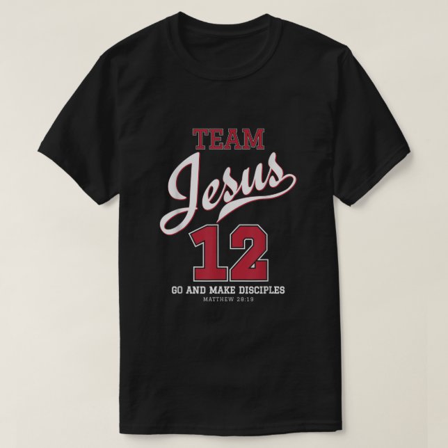 Jesus and Baseball Team Jesus  T-Shirt (Design Front)