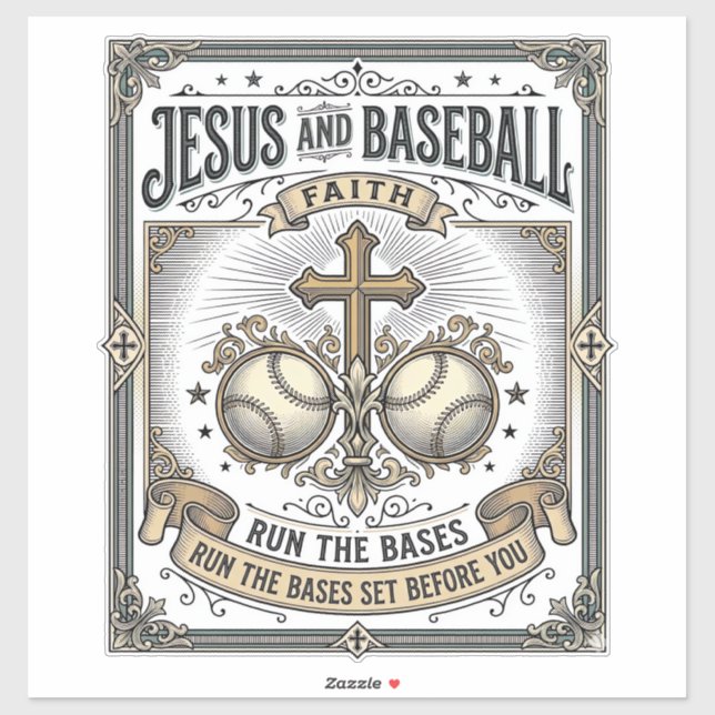 Jesus and Baseball Vintage Christian  (Sheet)