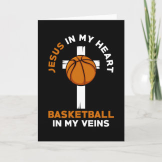 Jesus And Basketball Christian Saying Card