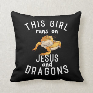 Jesus and Bearded Dragons Cushion
