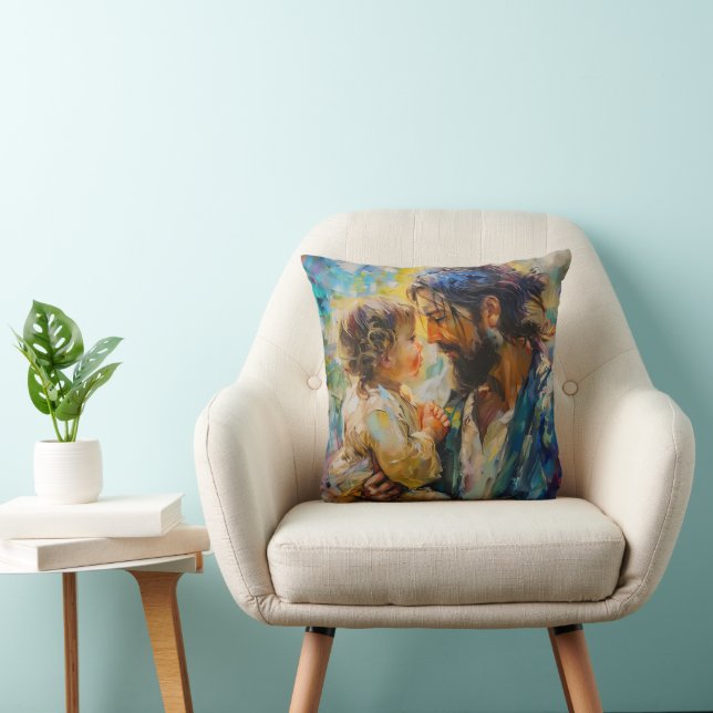 Jesus and Child Expressionism Cushion (Chair)