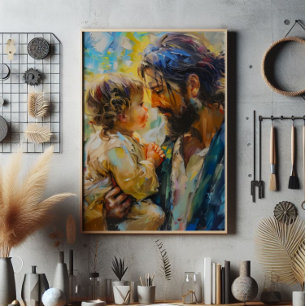 Jesus and Child Expressionism Photo Print
