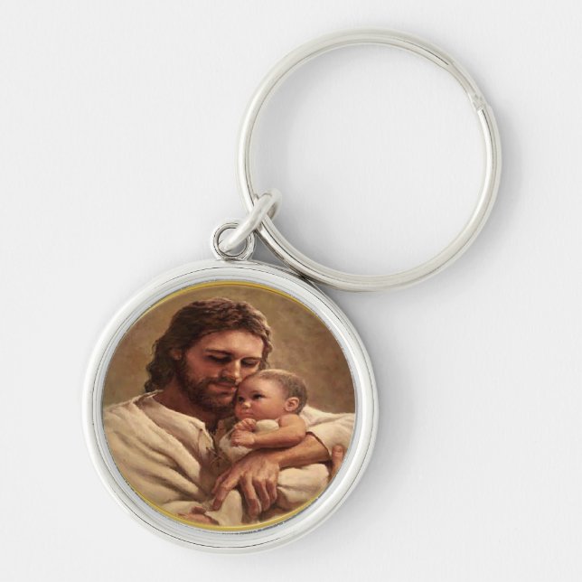 Jesus and child key ring (Front)
