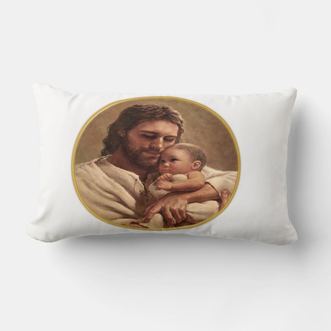 Jesus and child lumbar cushion (Front)