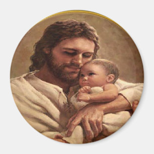 Jesus and child magnet