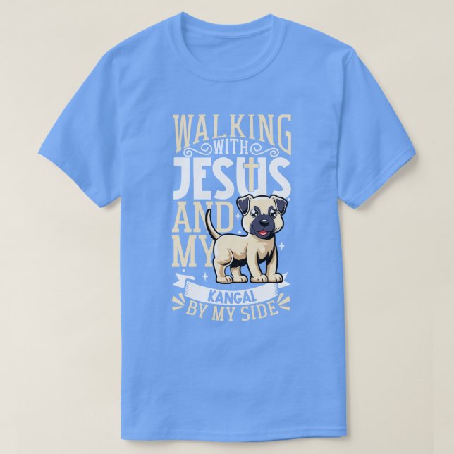 Jesus and dog Kangal Shepherd T-Shirt (Design Front)