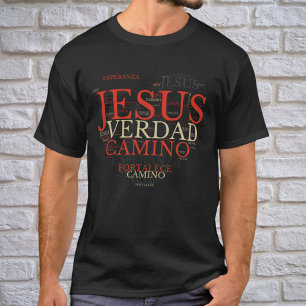 Jesus And Faith Heart Men's Christian Spanish T-Shirt