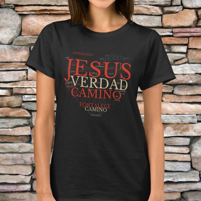 Jesus And Faith Heart Women's Christian Spanish T-Shirt (Creator Uploaded)