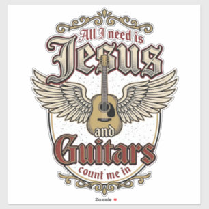 Jesus and Guitars Vintage Christian Guitar