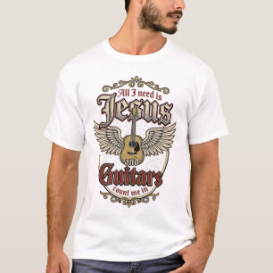 Jesus and Guitars Vintage Christian Guitar T-Shirt