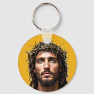 Jesus and His Crown of Thorns Key Ring